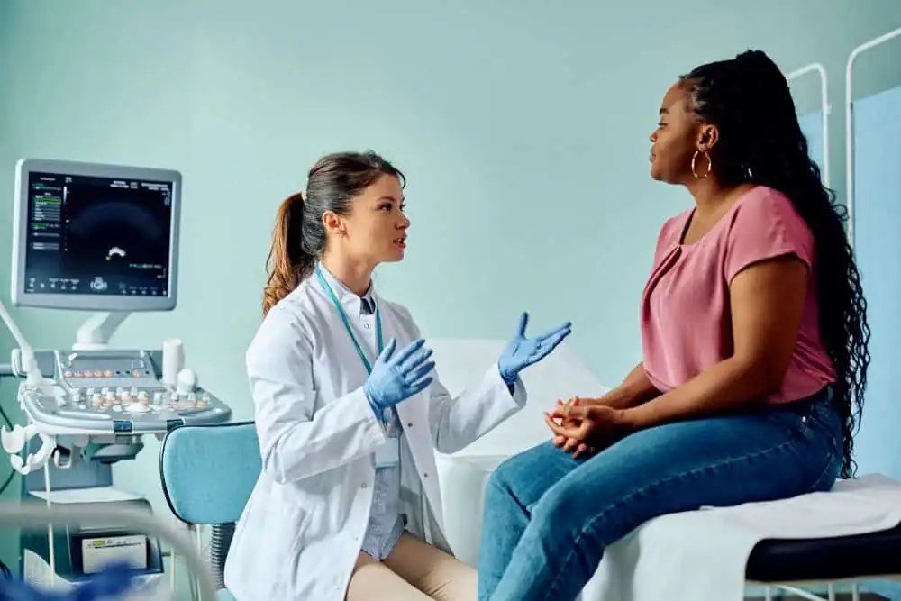 Rejuvenating Intimacy: Exploring Surgical Solutions for Vaginal Laxity 1 Woman have consultation about vaginal laxity